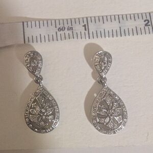 Elegant Silver Teardrop Earrings
